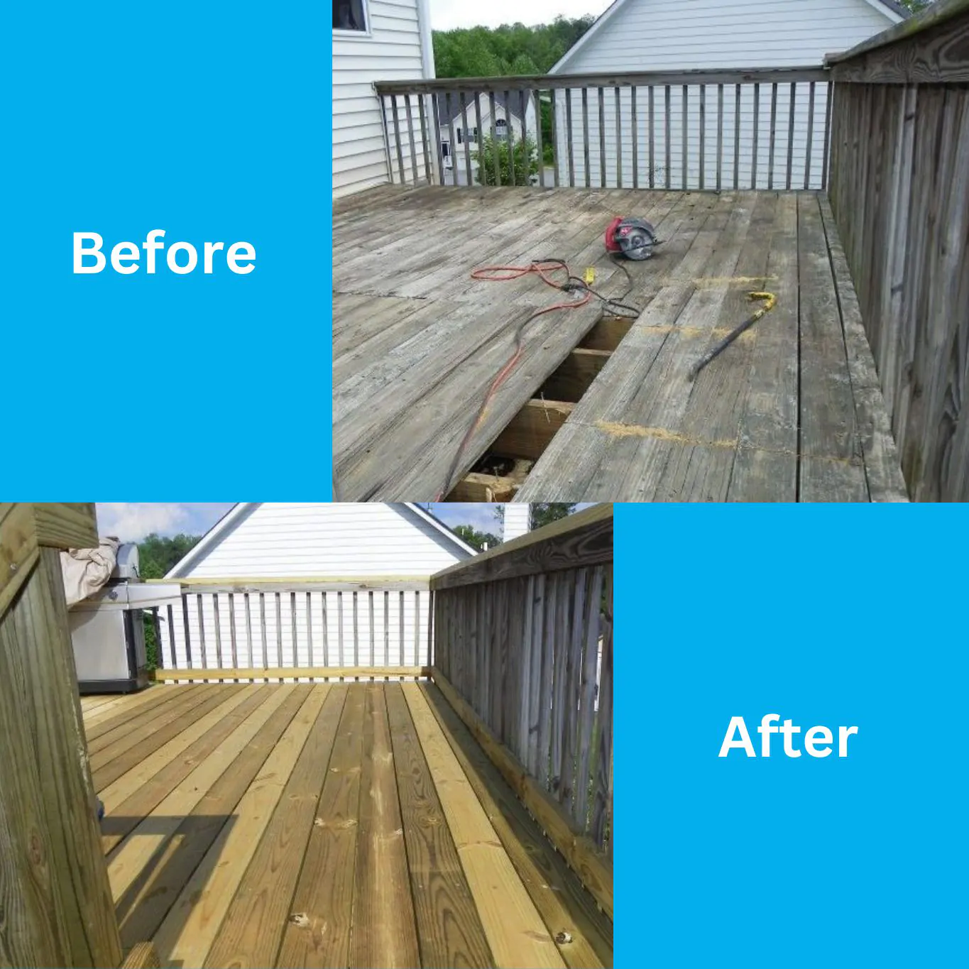 Before and After Deck Repair Services - All Pro Cape May Deck Builders