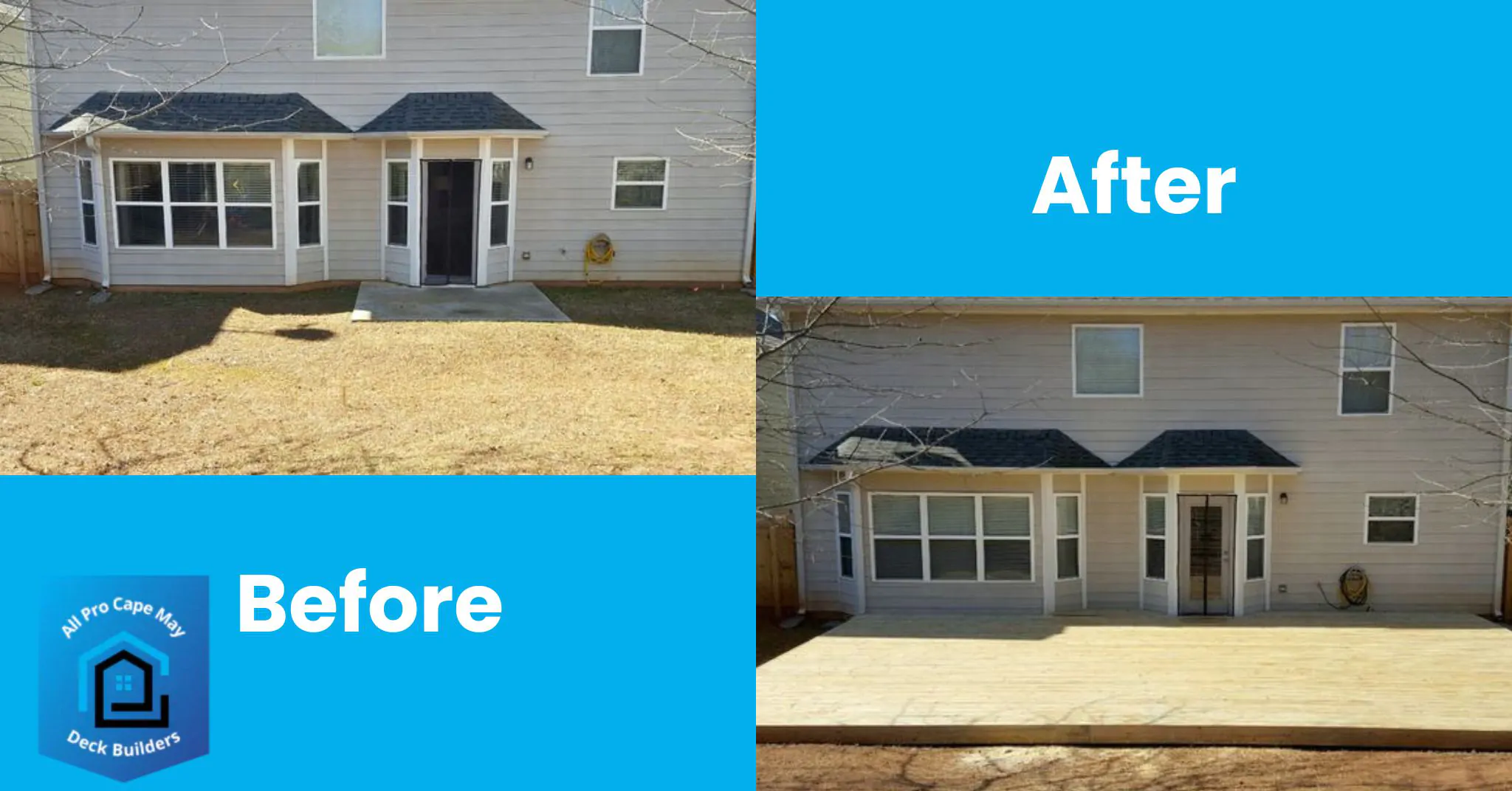 Before and After Patios and Hardscapes Installation Service - All Pro Cape May Deck Builders