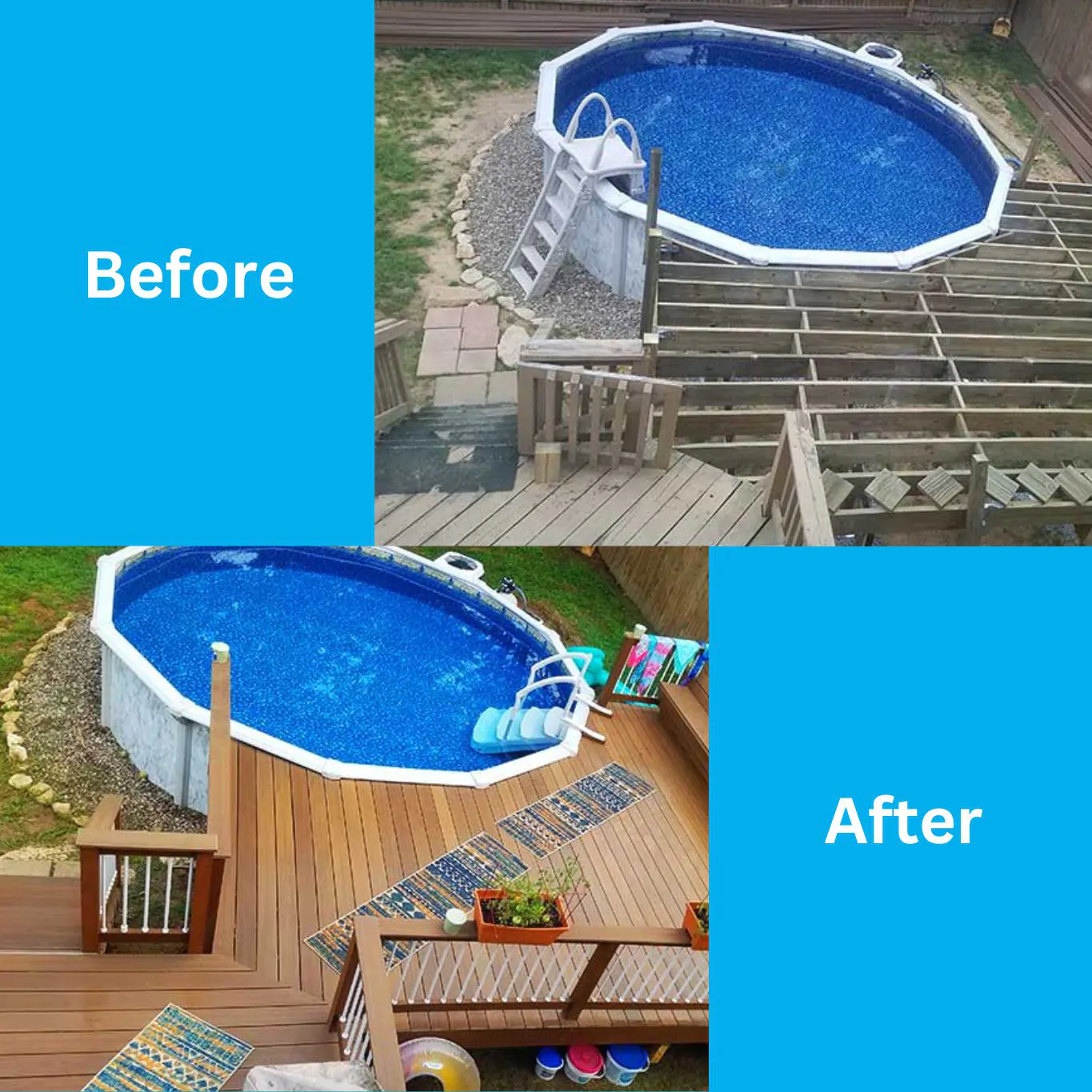 Before and After Pool Decks Installation Services - All Pro Cape May Deck Builders