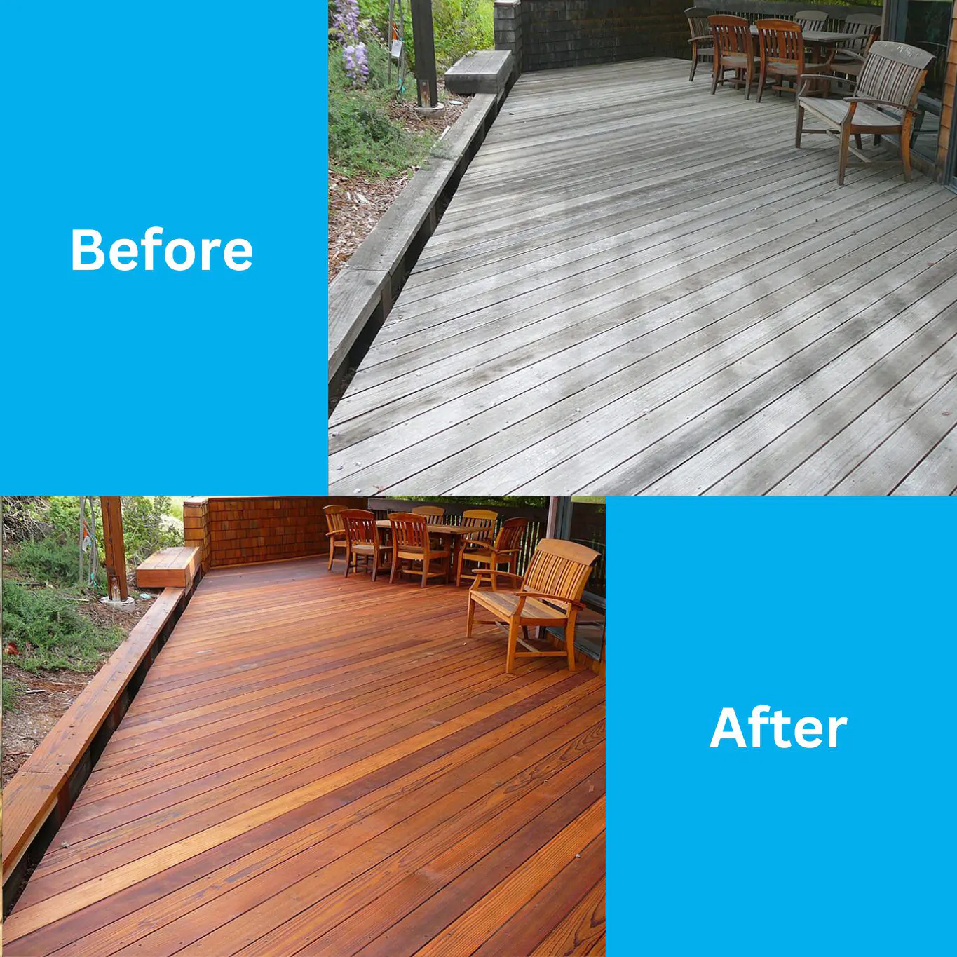 Before and After Professional Deck Restoration Services - All Pro Cape May Deck Builders