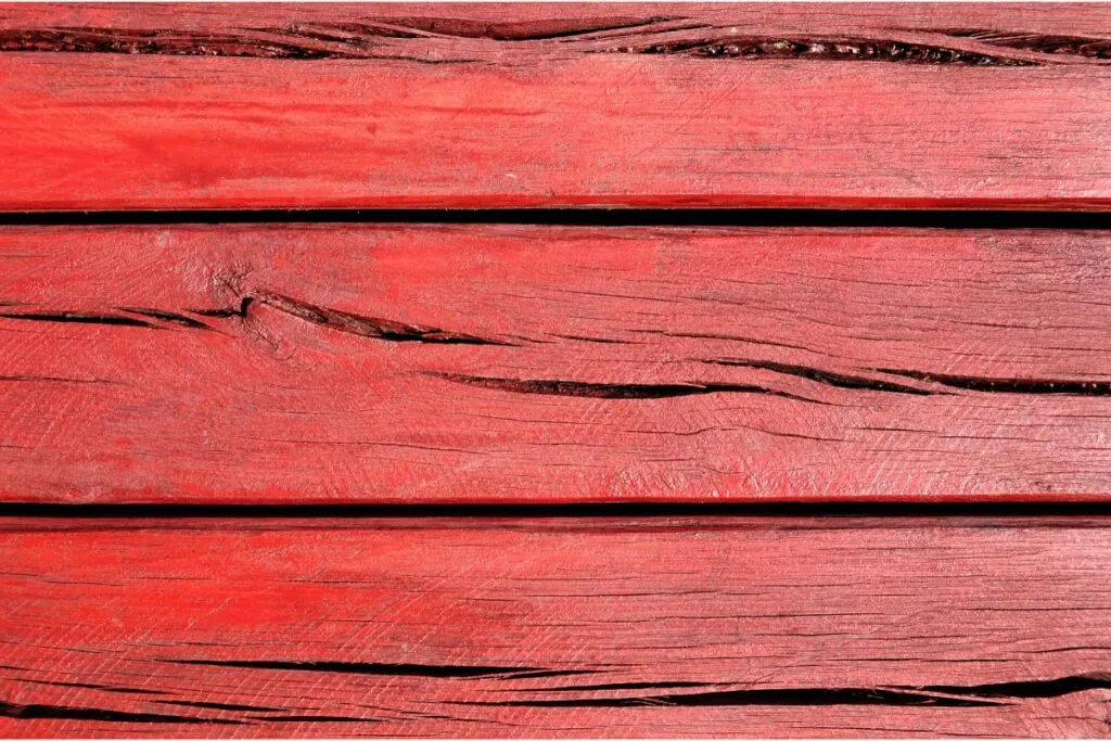 red cracked wooden boarding