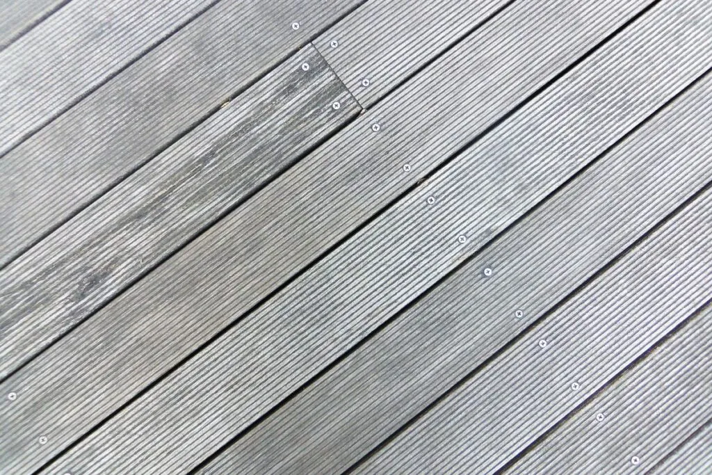 image of faded wood deck